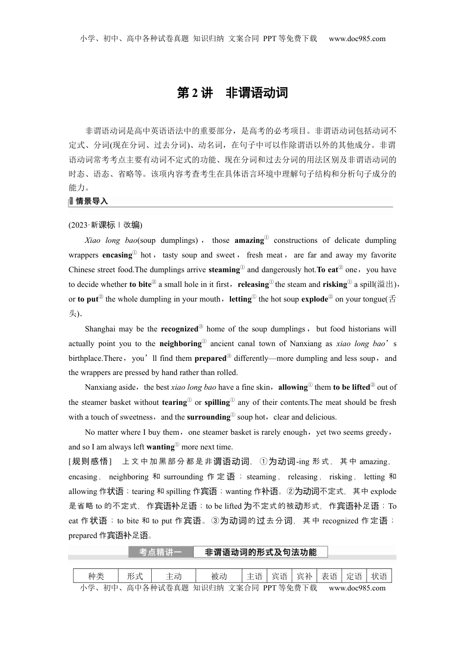 高考英语复习  专题一　第2讲　非谓语动词 (5).docx