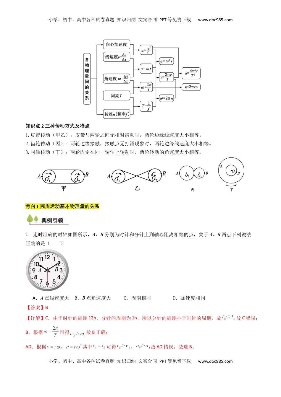 高考物理复习  考点16 圆周运动（核心考点精讲精练）（解析版）.docx
