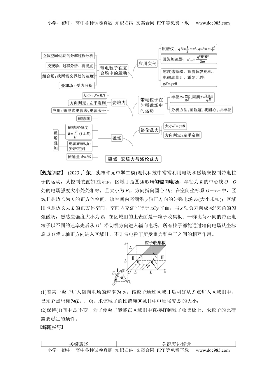 高考物理复习  第十一章　阶段复习(四)　电场和磁场.docx