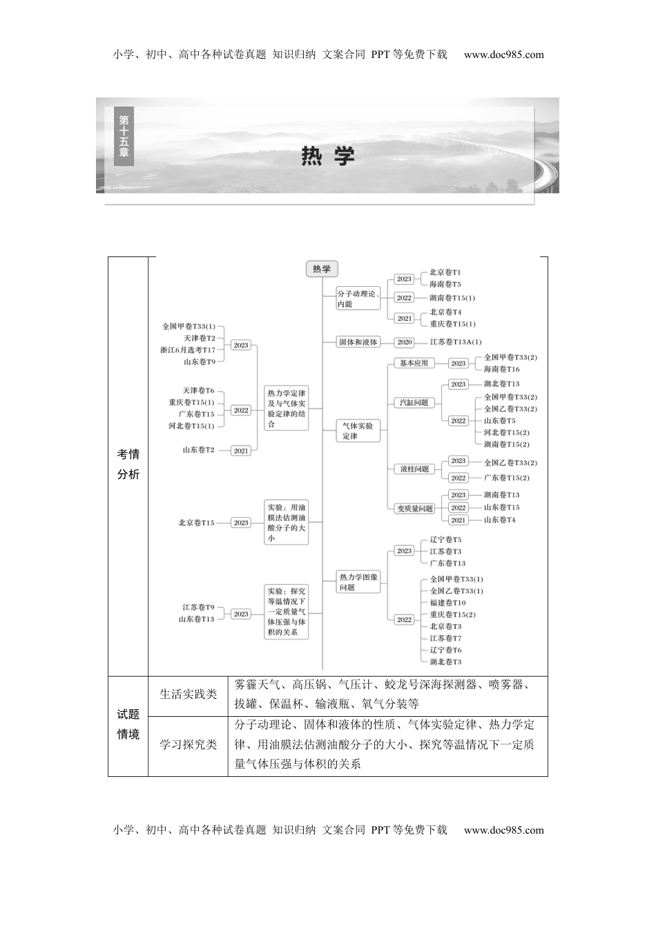 高考物理复习  第十五章　第1课时　分子动理论　内能　固体和液体.docx