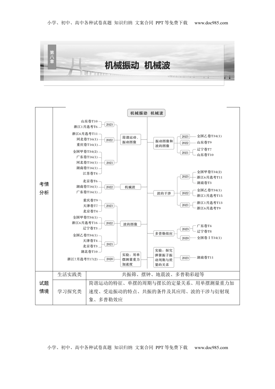 高考物理复习  第八章　第1课时　机械振动.docx
