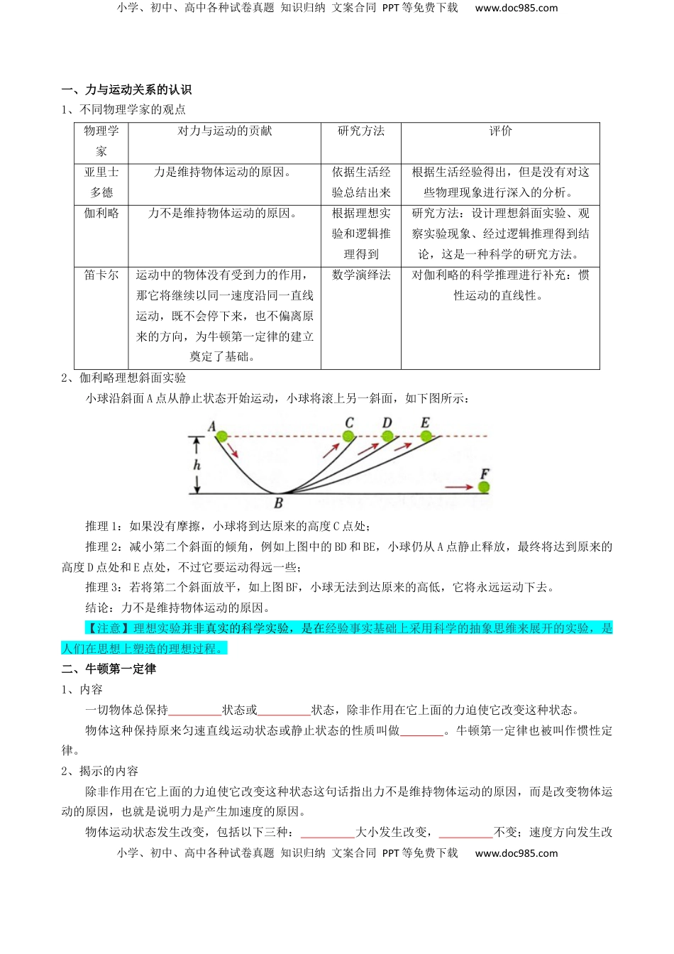 高考物理复习  专题03  运动和力的关系（原卷版）.docx
