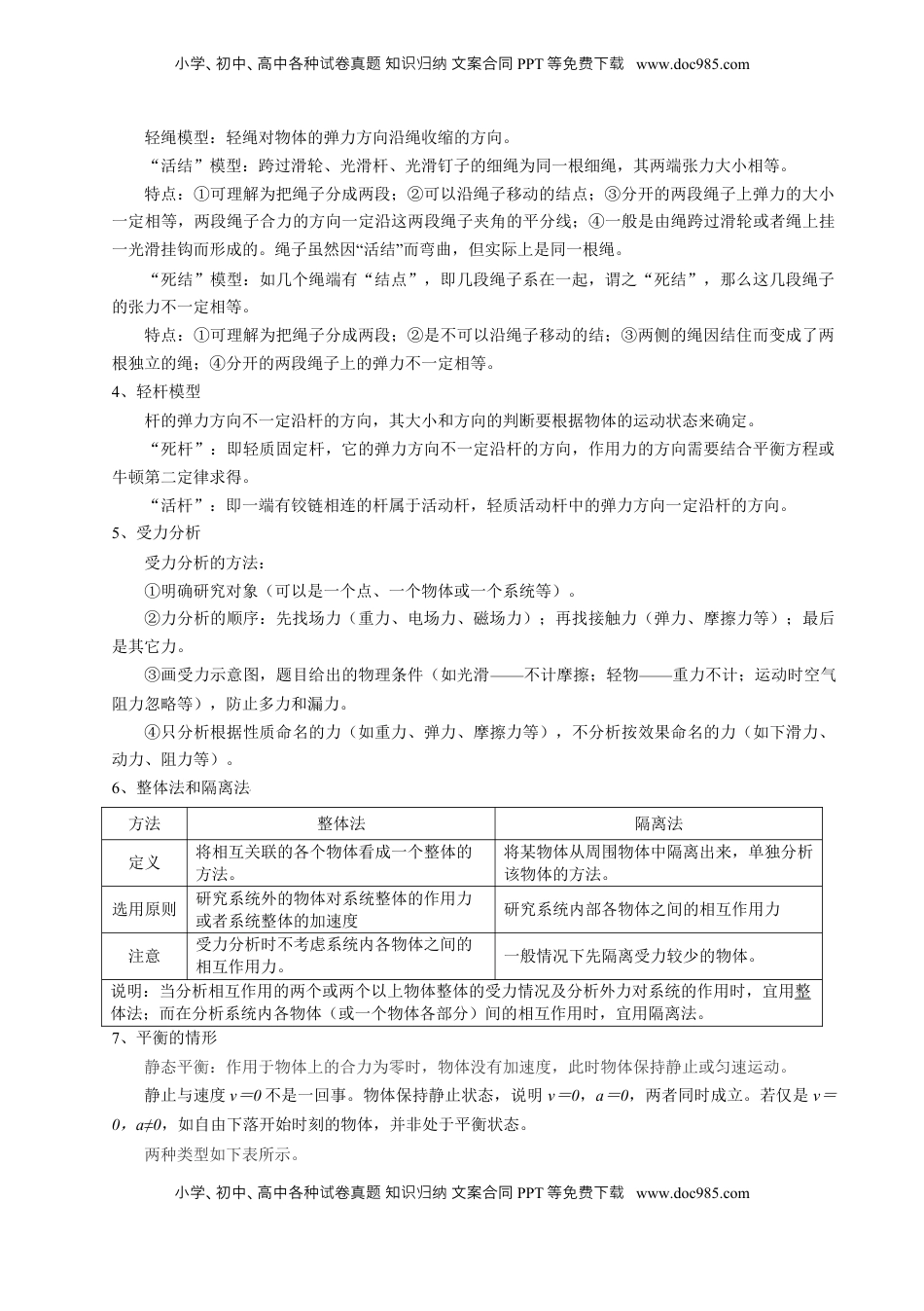 高考物理复习  模板02 相互作用（两大题型）（原卷版）.docx