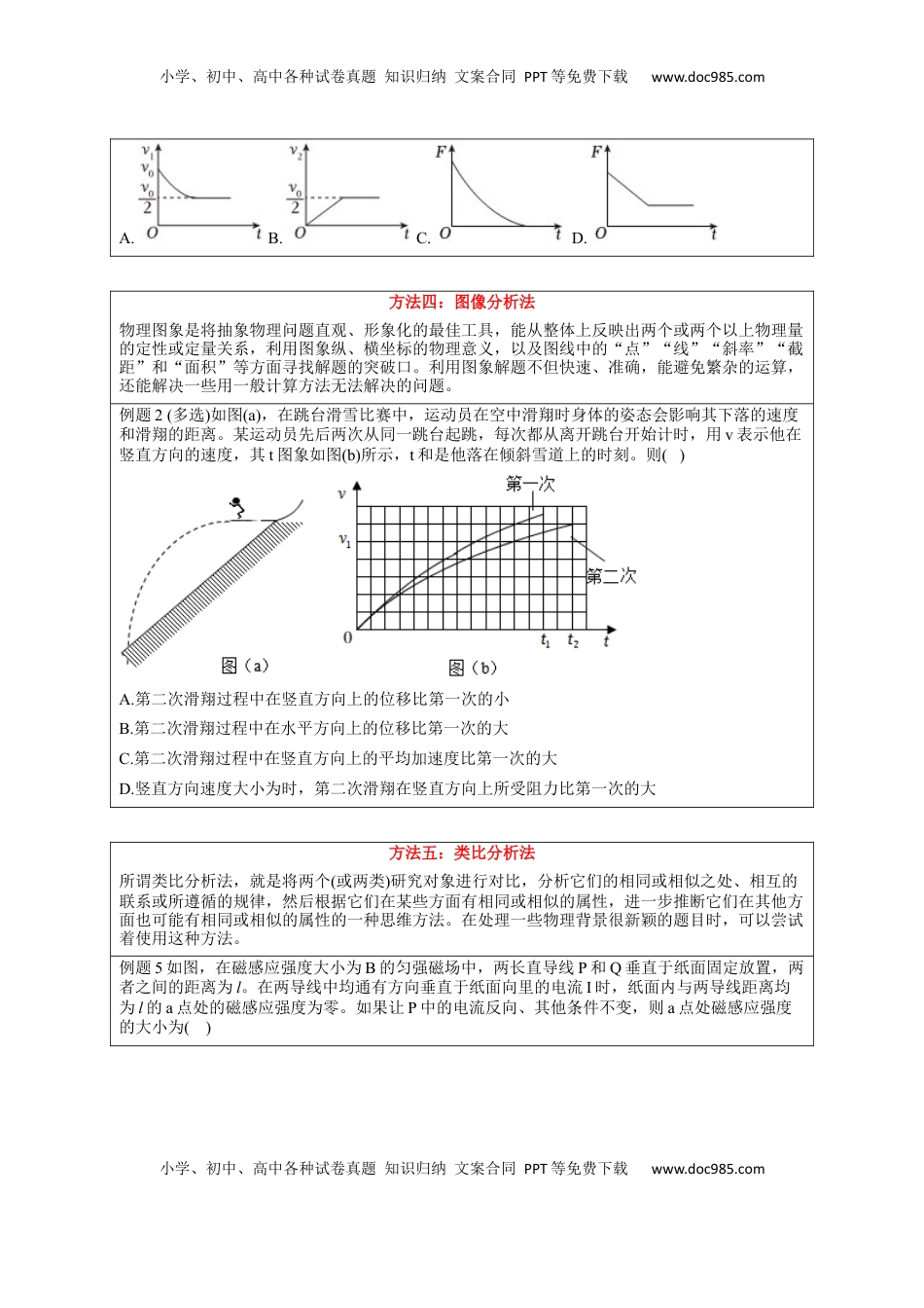 高考物理复习  选择13 妙用技法破解选择题（原卷版）.docx
