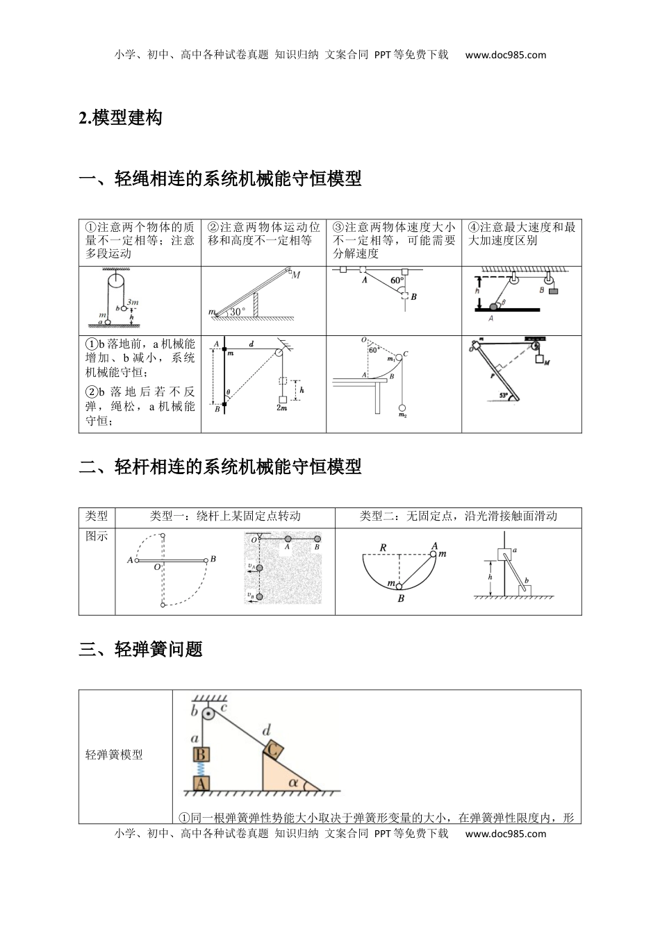 高考物理复习  选择4 能量守恒与动量守恒观念综合应用（原卷版）.docx