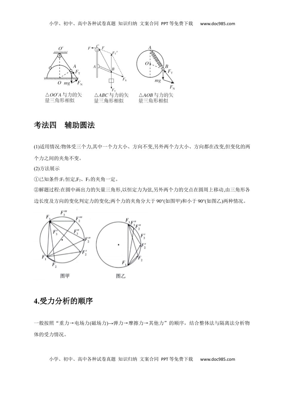 高考物理复习  选择1 力和物体平衡（解析版）.docx