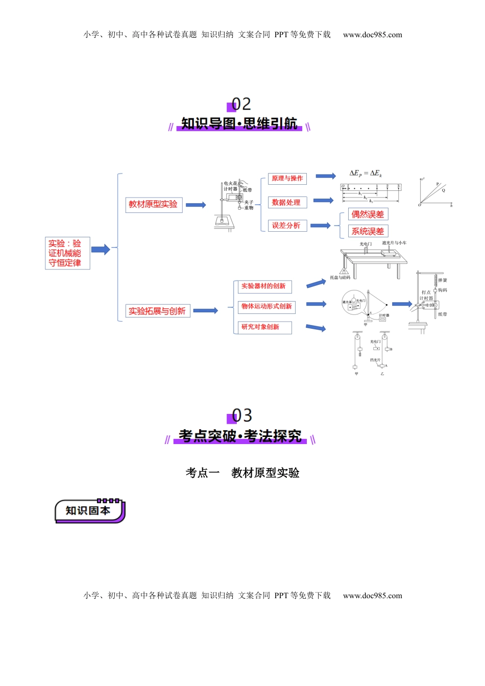 高考物理复习  第24讲  实验：验证机械能守恒定律（讲义）（原卷版）.docx