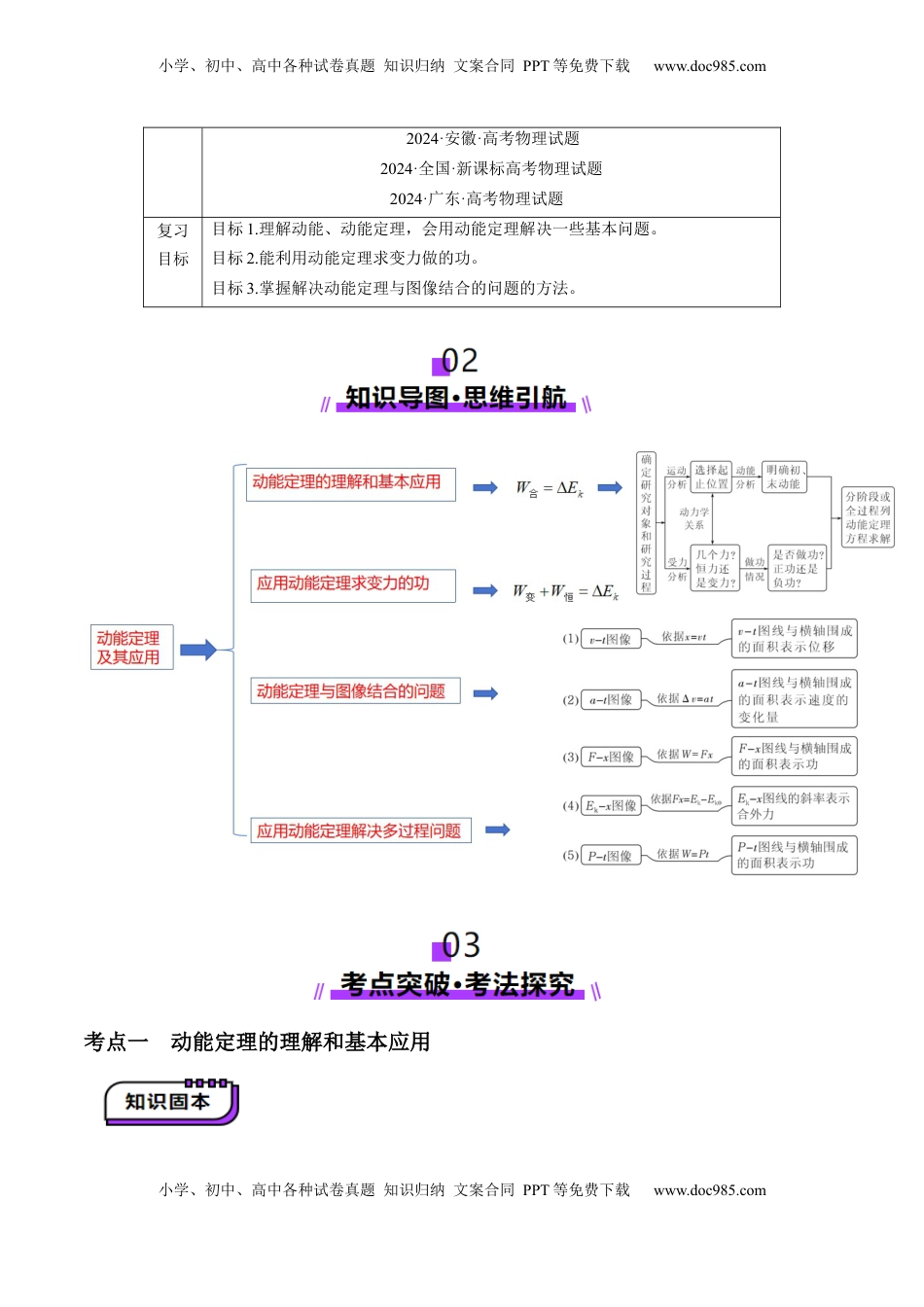高考物理复习  第20讲   动能定理的理解及应用（讲义）（原卷版）.docx