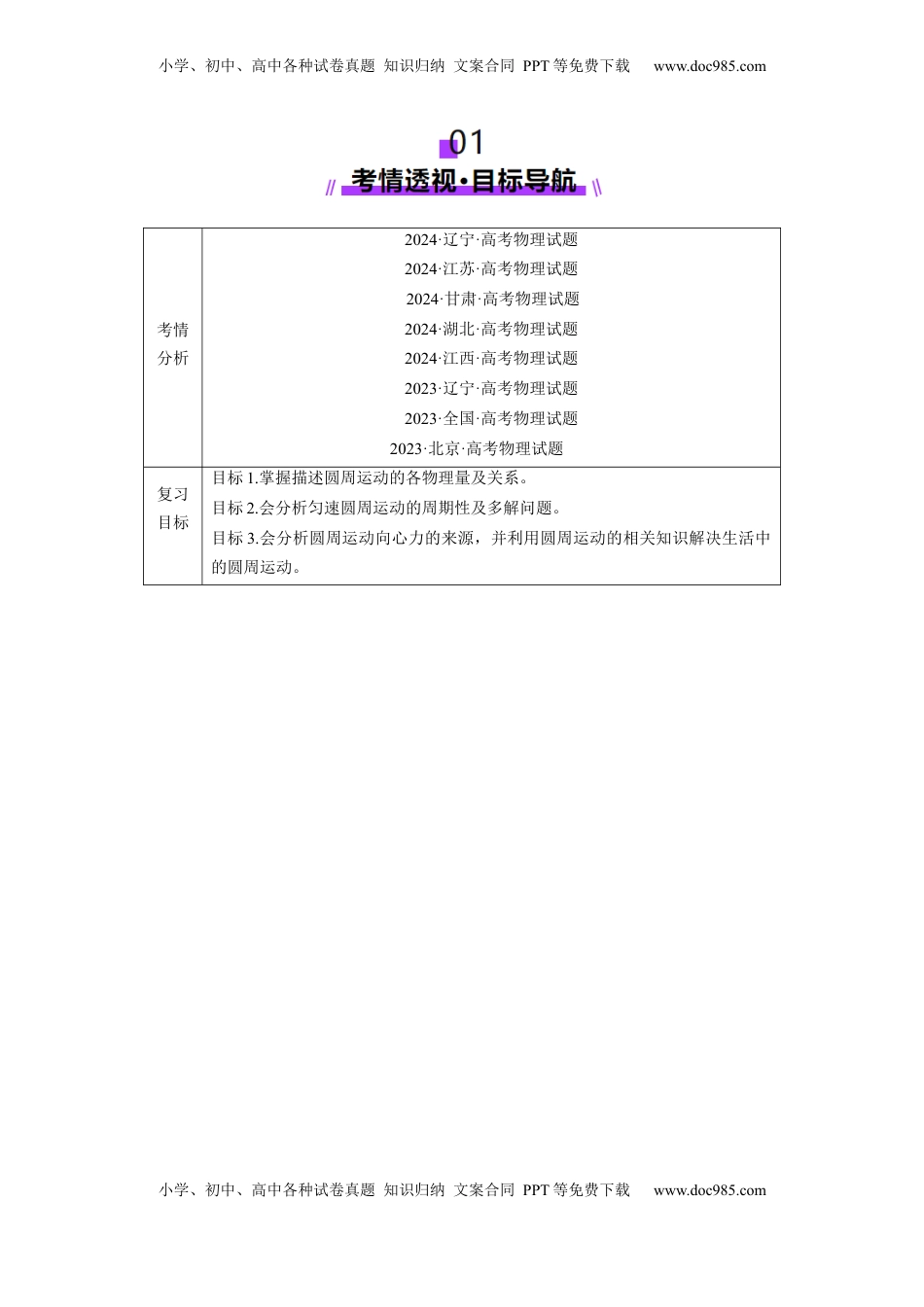 高考物理复习  第15讲 圆周运动（讲义）（解析版）.docx