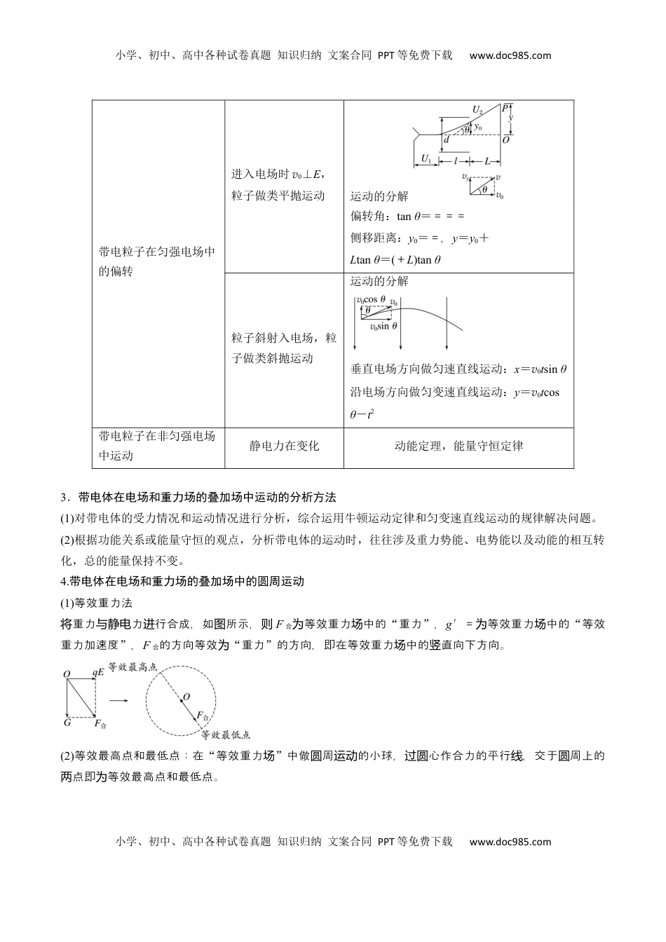 高考物理复习  专题16  电场综合题（原卷版）.docx