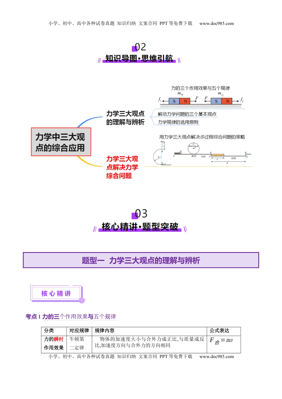 高考物理复习  专题08 力学中三大观点的综合应用（讲义）（解析版）.docx