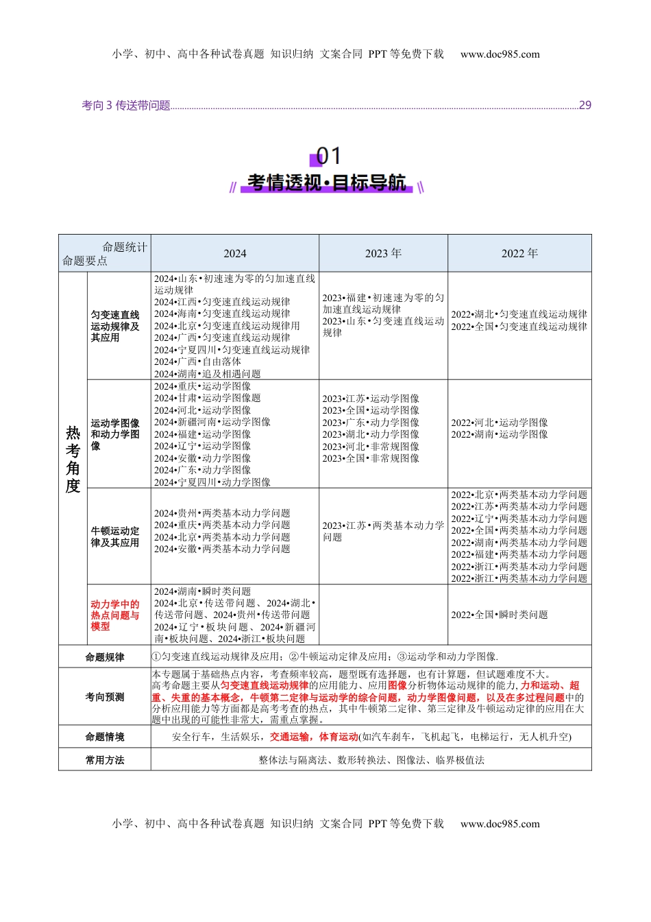 高考物理复习  专题02 力与直线运动（讲义）（解析版）.docx