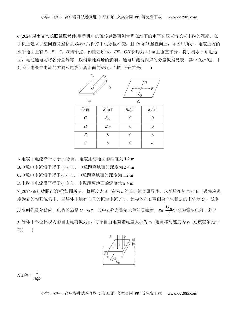 高考物理复习  热点10　磁场的性质.docx