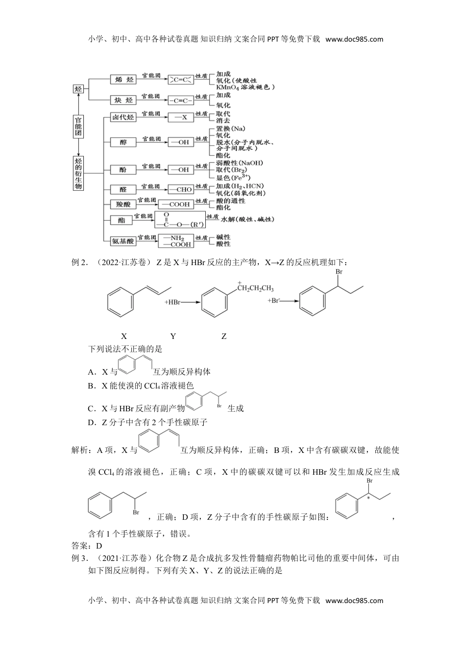 高考化学复习  2025届高三化学一轮专题复习讲义（21）-专题五第一讲 官能团的性质.doc