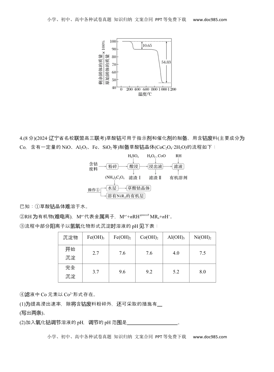高考化学复习  专题六　主观题突破2　化工生产中物质转化条件的控制【淘宝店：红太阳资料库】.docx