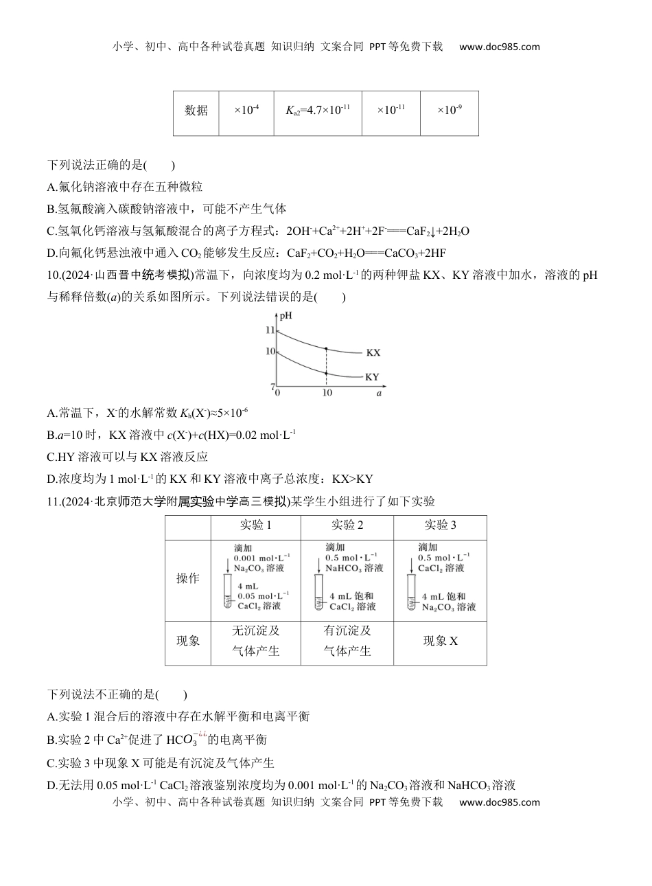 高考化学复习  专题六　选择题专攻1　电离平衡、水解平衡及沉淀溶解平衡的分析应用【淘宝店：红太阳资料库】.docx