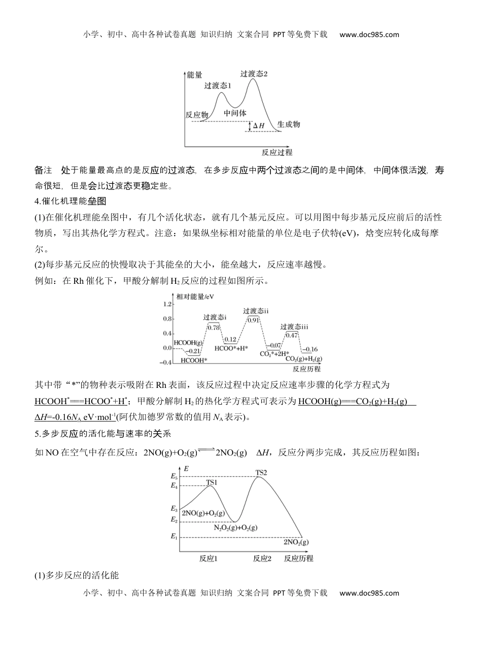 高考化学复习  专题五　选择题专攻1　物质能量、能垒变化图像分析【淘宝店：红太阳资料库】 (2).docx