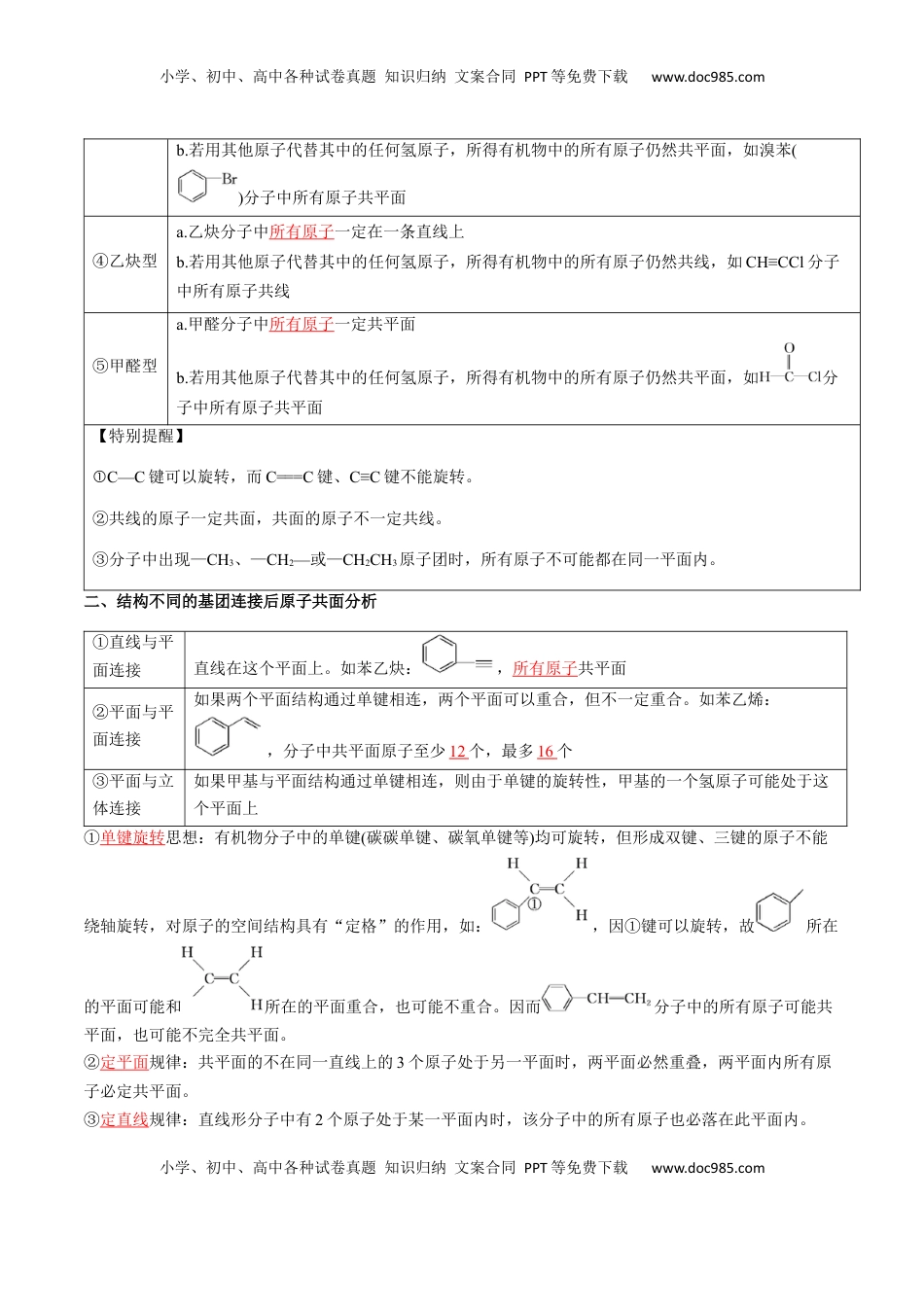 高考化学复习  微考点  共线共面同分异构体（核心考点精讲精练）-备战2025年高考化学一轮复习考点帮（新高考通用）（解析版）.docx