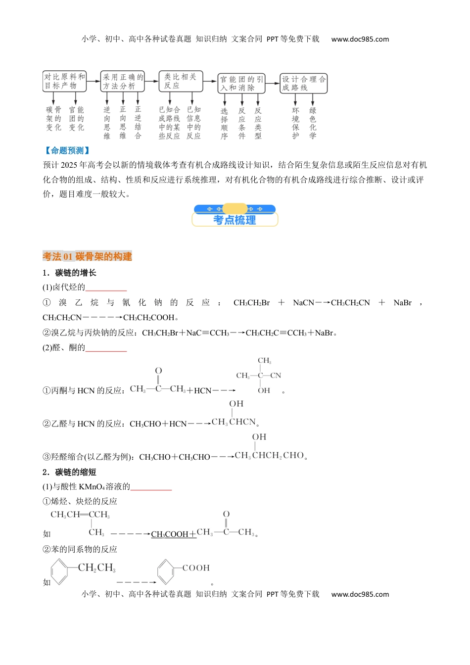 高考化学复习  考点38 有机合成（核心考点精讲精练）-备战2025年高考化学一轮复习考点帮（新高考通用）（原卷版）.docx