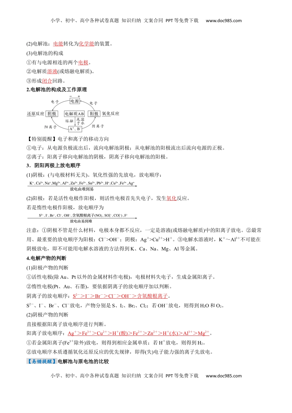 高考化学复习  考点23  电解池   金属的腐蚀与防护（核心考点精讲精练）-备战2025年高考化学一轮复习考点帮（新高考通用）（解析版）.docx