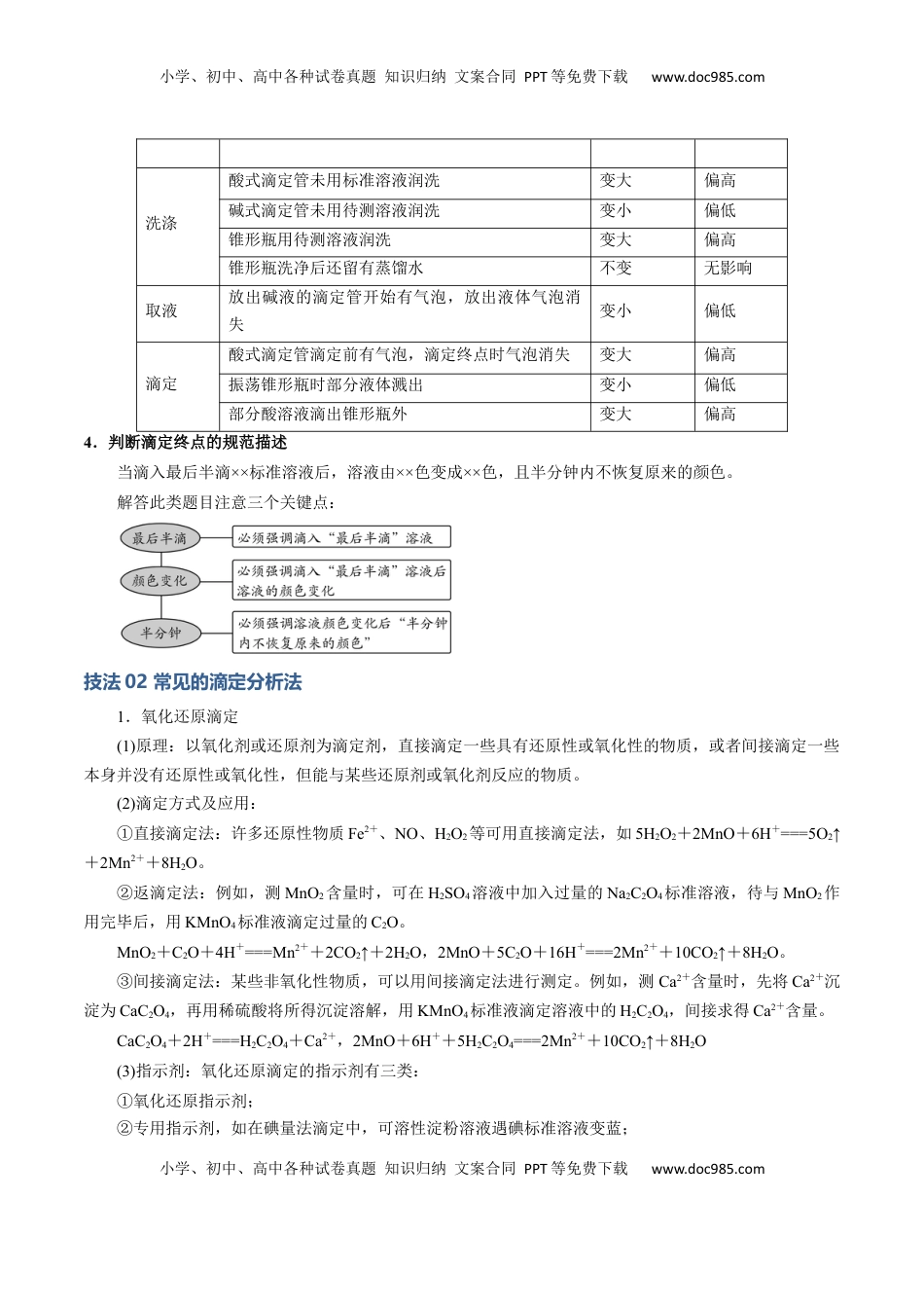 高考化学复习  模板03 实验中常考滴定计算(解析版).docx