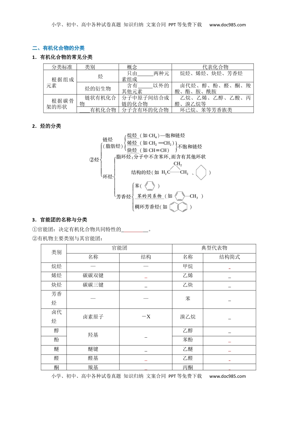 高考化学复习  知识清单25有机化合物的结构特点与研究方法（原卷版）.docx