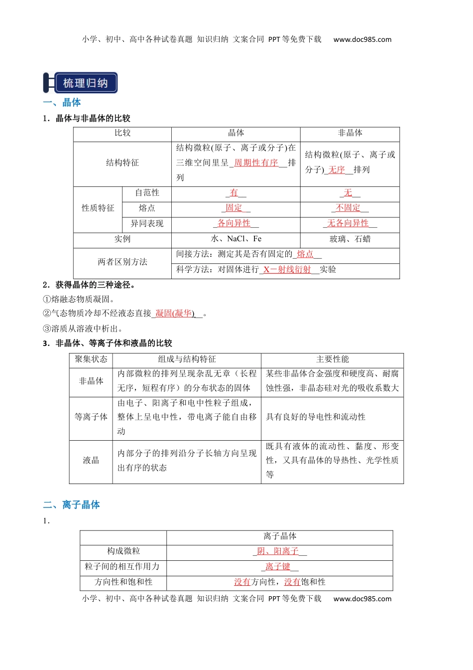 高考化学复习  知识清单16 晶体结构与性质（解析版）.docx