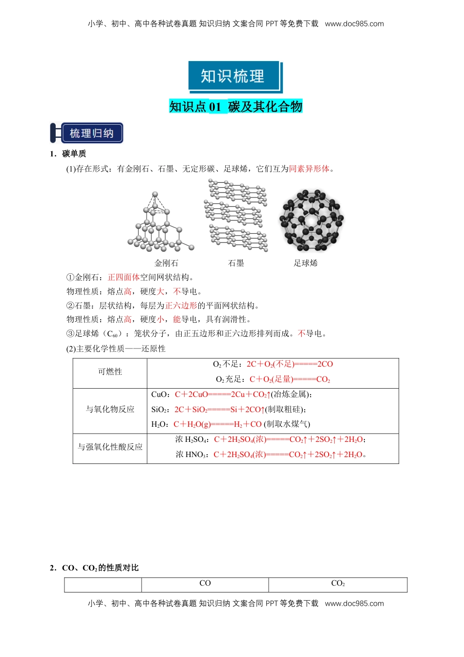 高考化学复习  知识清单12 碳、硅及无机非金属材料-【上好课】2025年高考化学一轮复习知识清单（新高考专用）（解析版）.docx