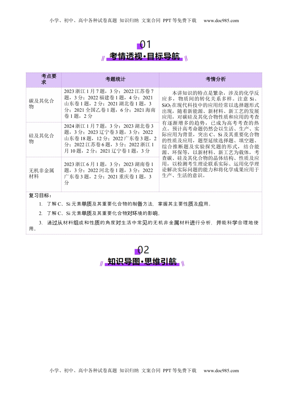高考化学复习  第04讲  碳、硅及无机非金属材料(讲义)(解析版).docx