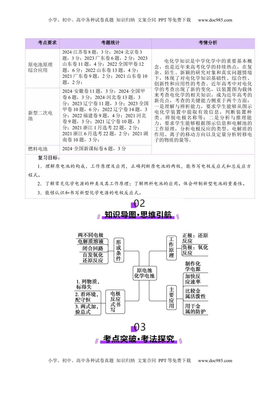 高考化学复习  第02讲  原电池、化学电源(讲义)(原卷版).docx