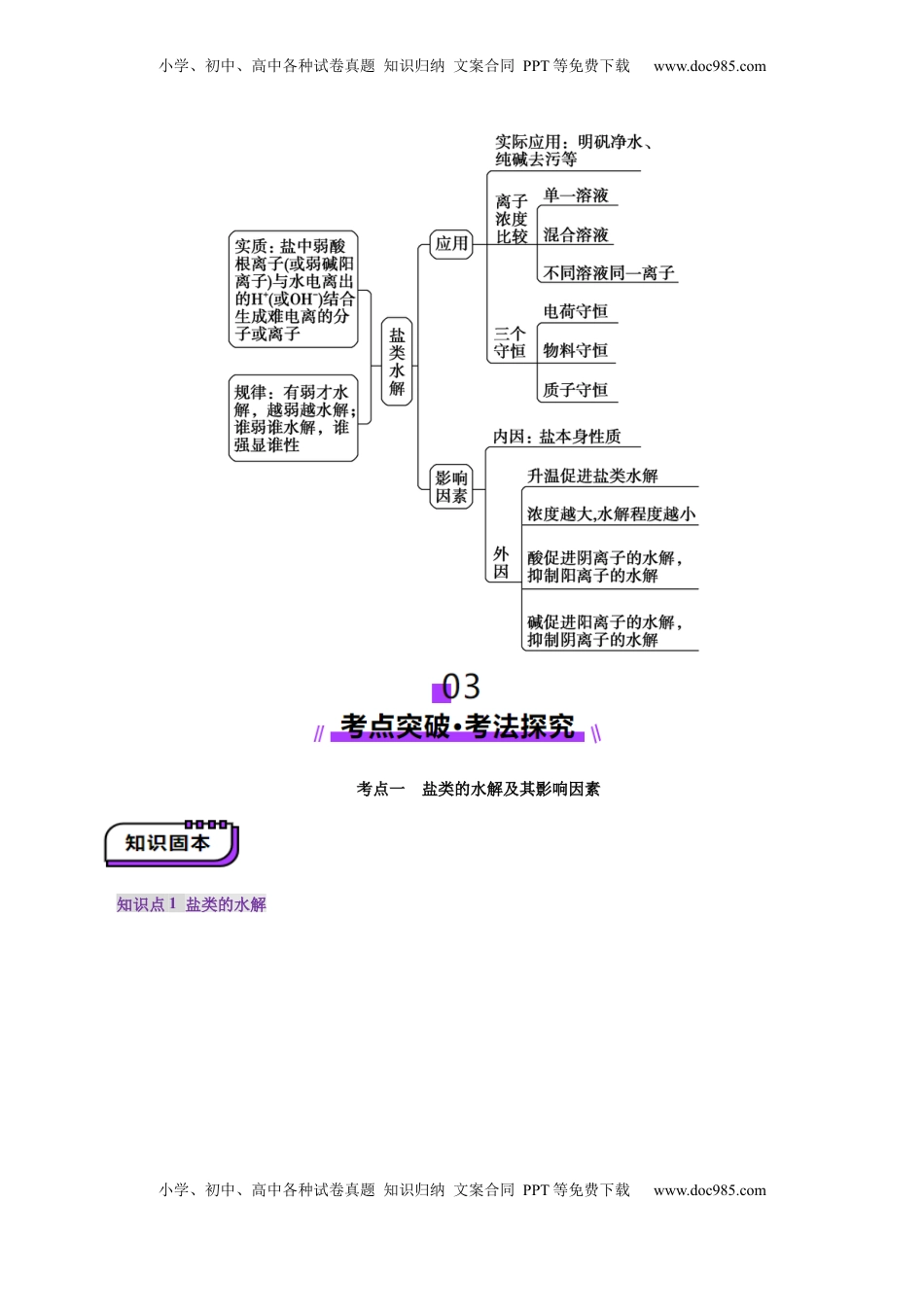 高考化学复习  第03讲  盐类的水解(讲义)(原卷版).docx