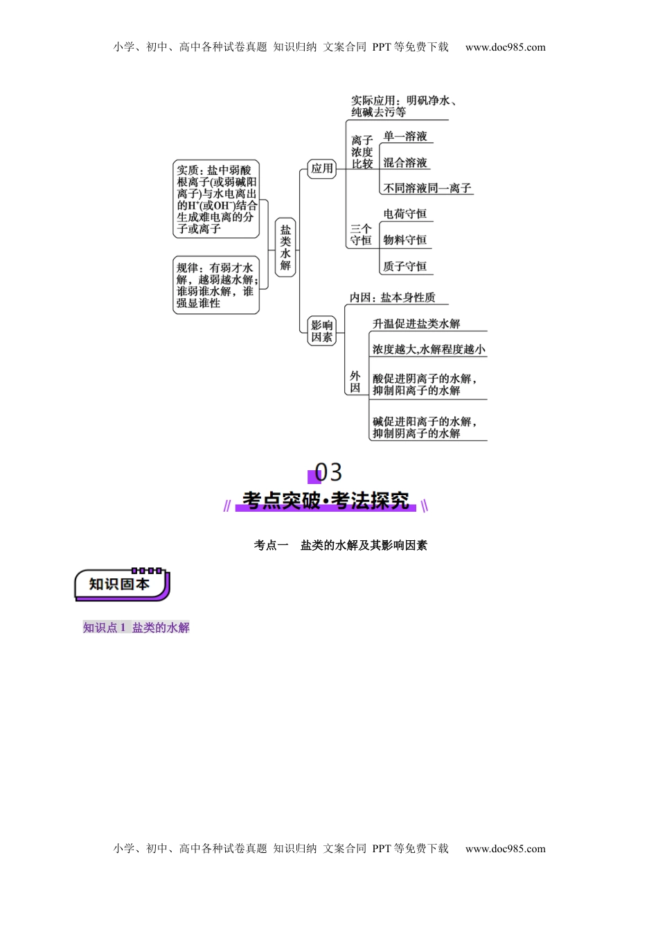 高考化学复习  第03讲  盐类的水解(讲义)(解析版).docx