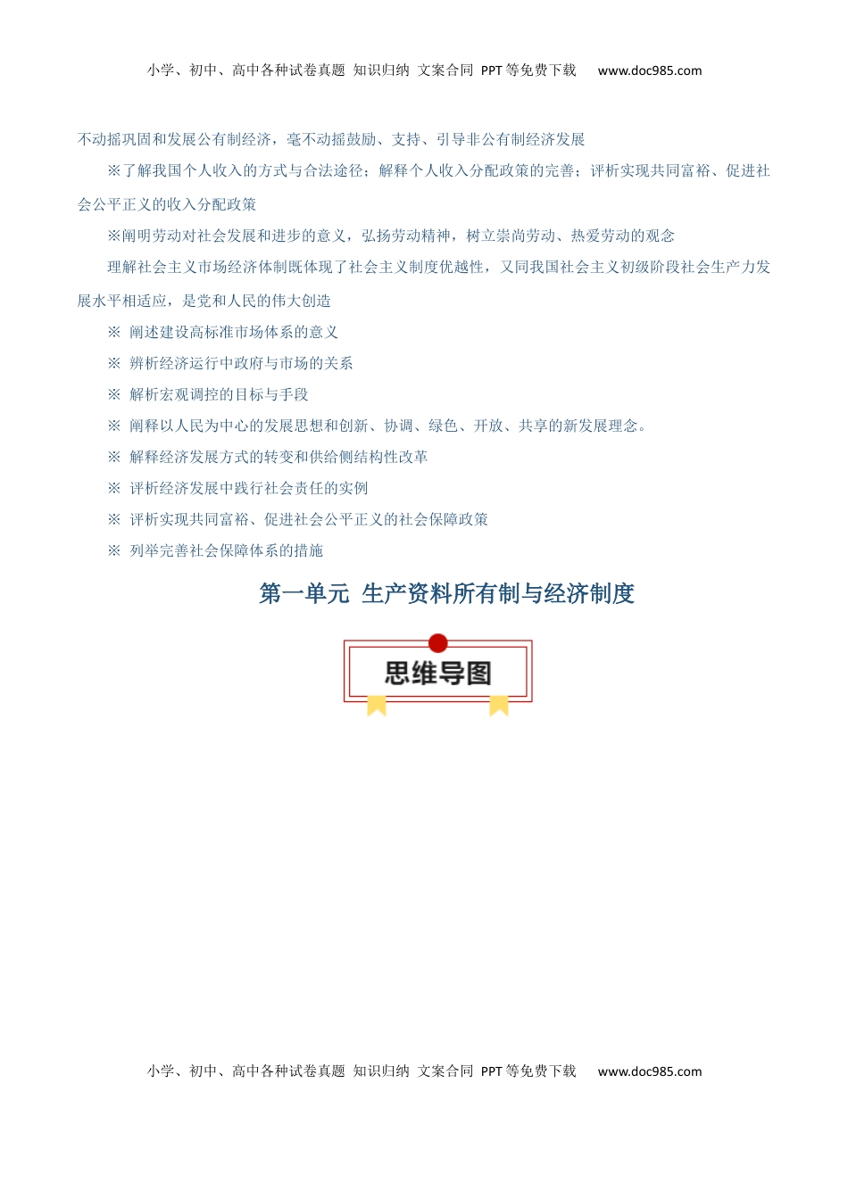 高考政治复习  必修二《经济与社会》【思维导图】-【上好课】2025年高考政治一轮复习知识清单（新高考专用）.docx