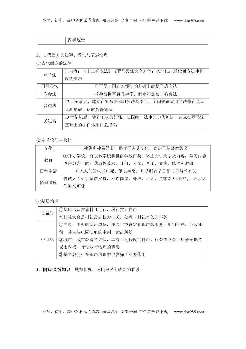 高考历史复习  板块四　第十四单元　第44讲　古代世界的政治制度、文化交流与传播.docx
