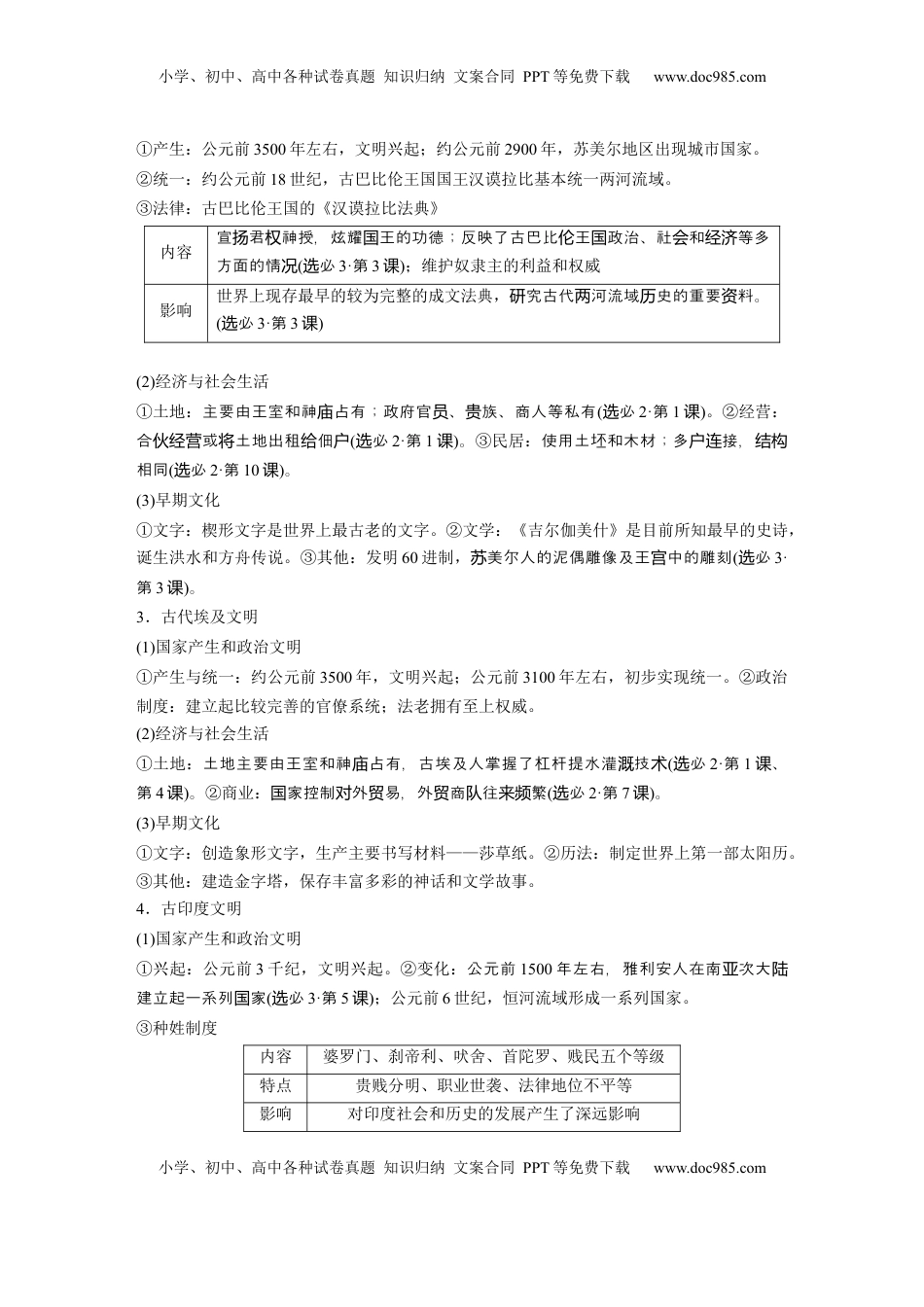高考历史复习  板块四　第十四单元　第41讲　古代文明的产生与发展.docx