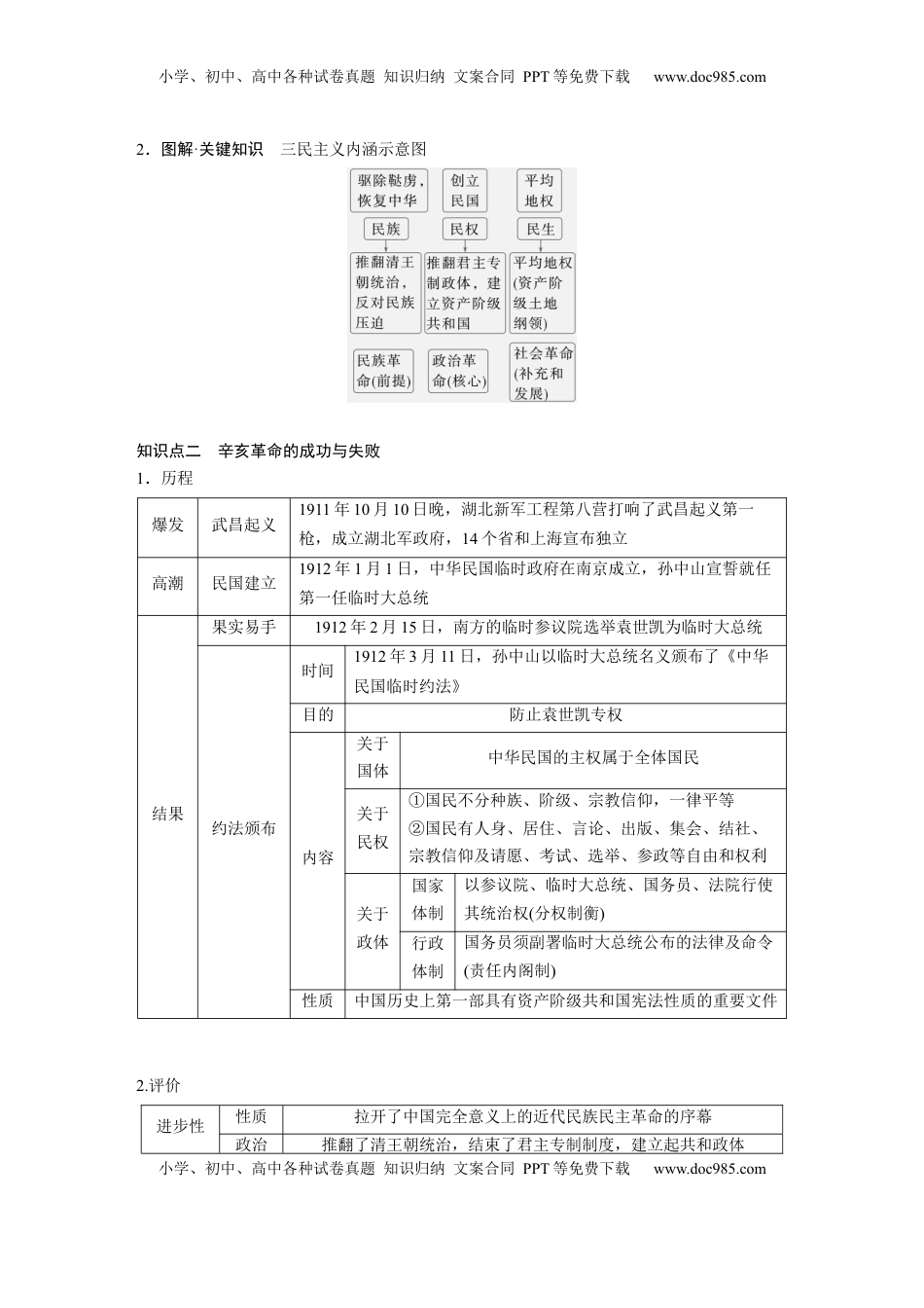 高考历史复习  板块二　第八单元　第23讲　辛亥革命.docx