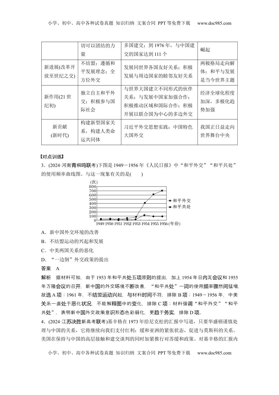高考历史复习  板块三　第十三单元　阶段贯通13　中国现代史 (1).docx