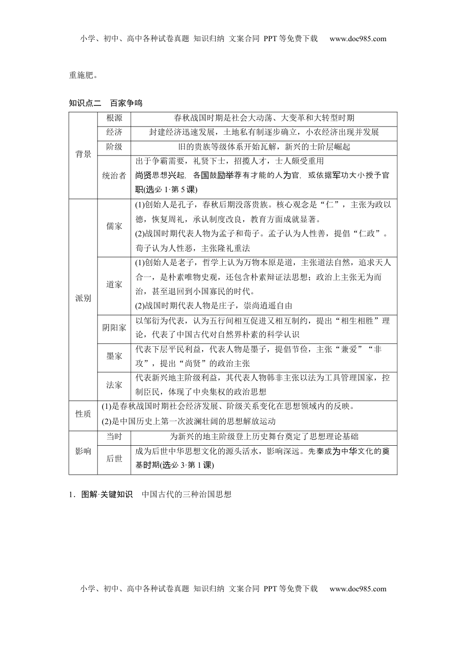 高考历史复习  板块一　第一单元　第2讲　诸侯纷争与变法运动 (1).docx