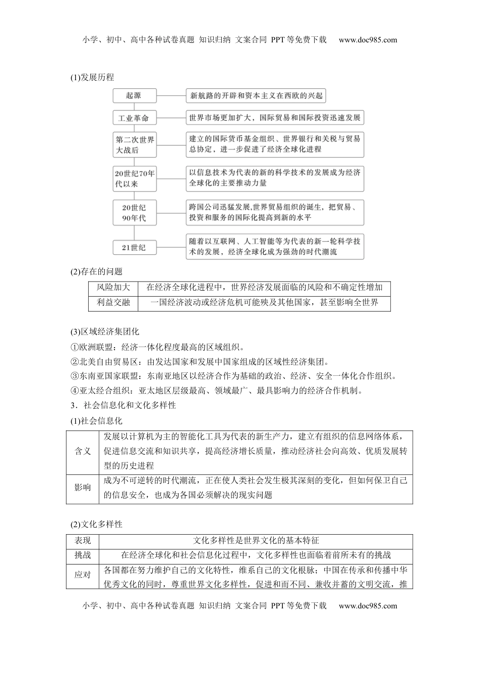高考历史复习  板块四　第十五单元　第48讲　当代世界发展的特点与主要趋势.docx