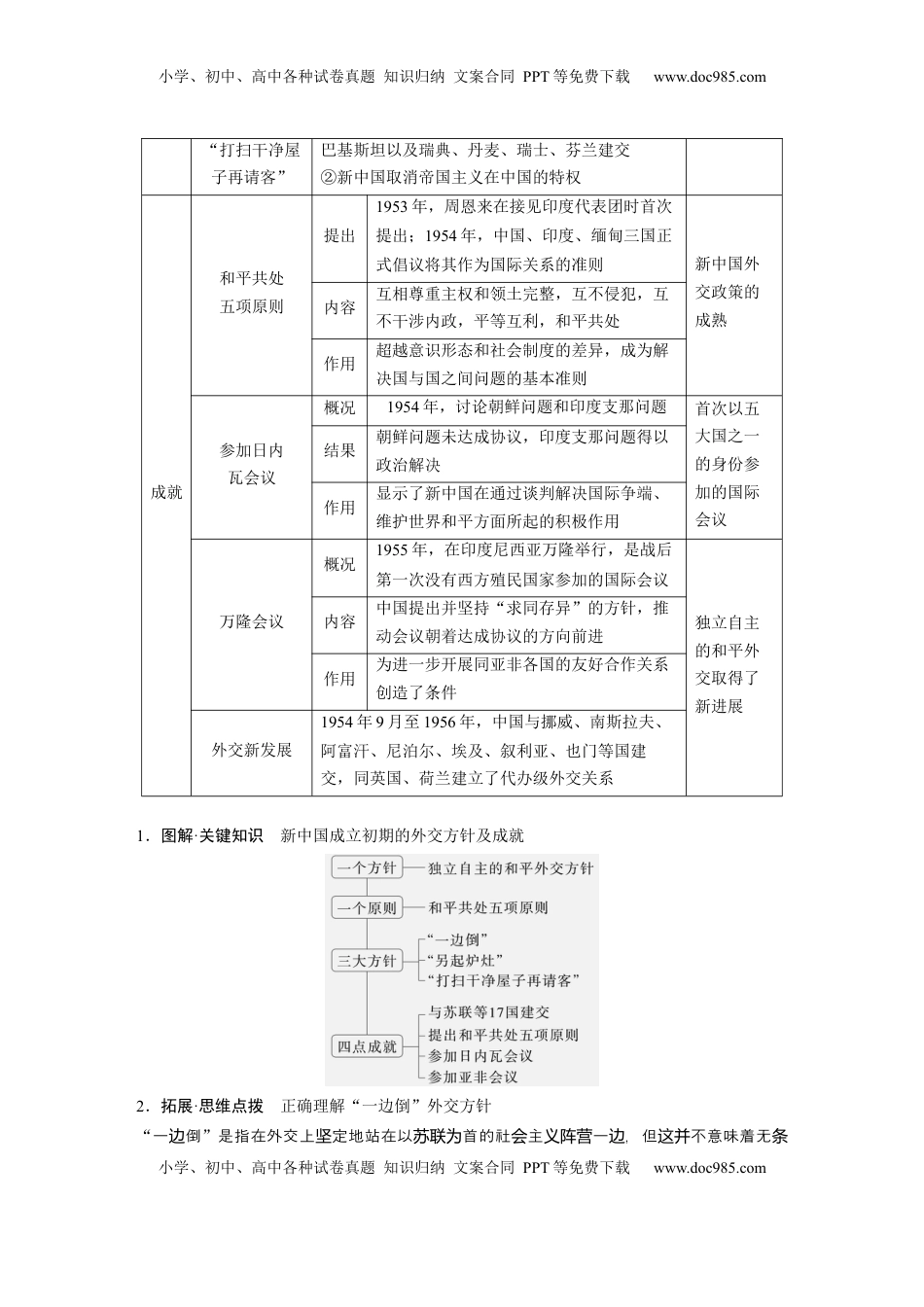 高考历史复习  板块三　第九单元　第25讲　中华人民共和国成立初期的外交与社会主义基本制度的建立.docx