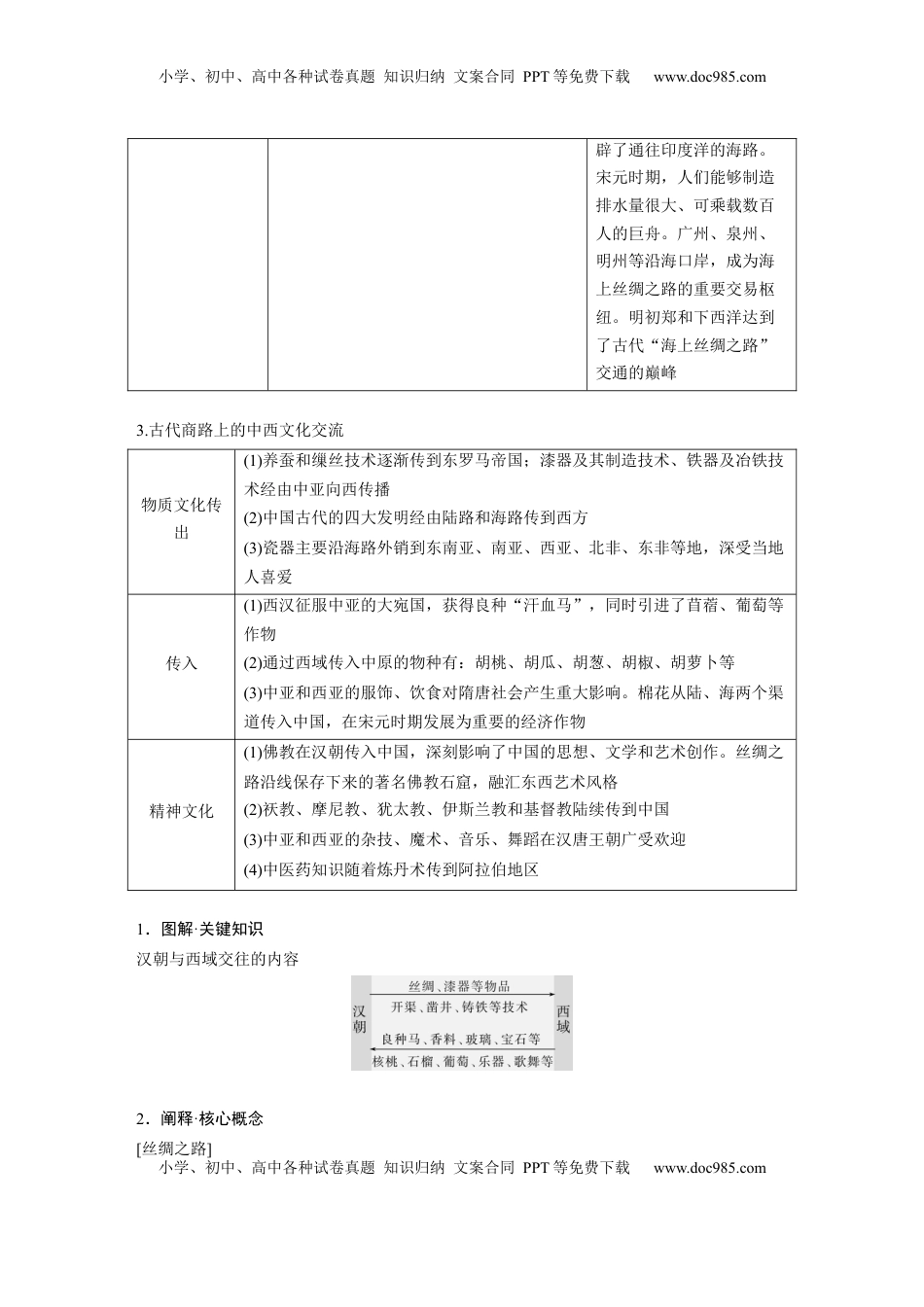 高考历史复习  板块五　第十八单元　第67讲　商路、贸易与文化交流 (1).docx