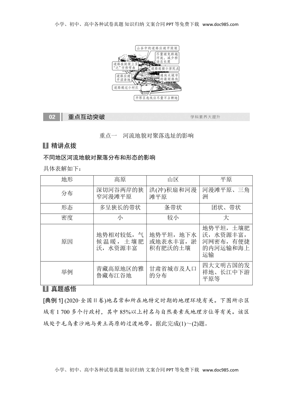高考地理复习  2025届高中地理一轮复习讲义：第一部分自然地理第七单元地表形态的塑造第37课时　地表形态与人类活动（学生版）.doc