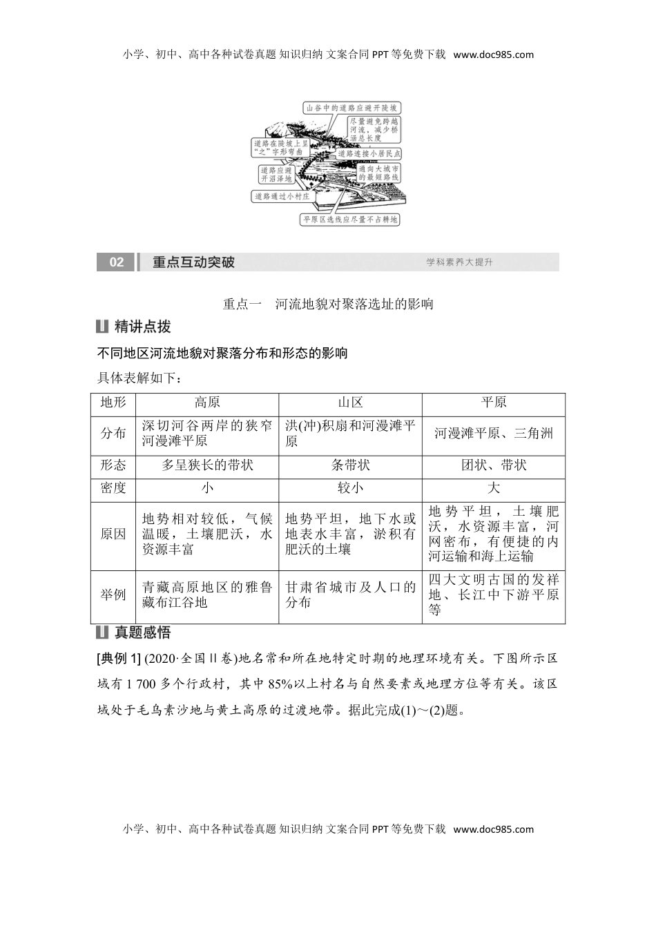 高考地理复习  2025届高中地理一轮复习讲义：第一部分自然地理第七单元地表形态的塑造第37课时　地表形态与人类活动（教师版）.doc