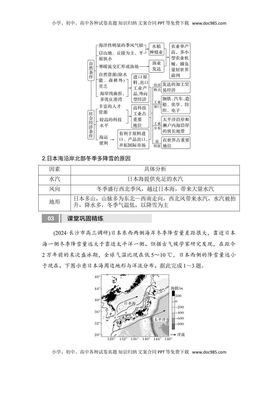 高考地理复习  2025届高中地理一轮复习讲义：第五部分区域地理第二十一单元世界热点区域第84课时　日本　印度　 俄罗斯（教师版）.doc