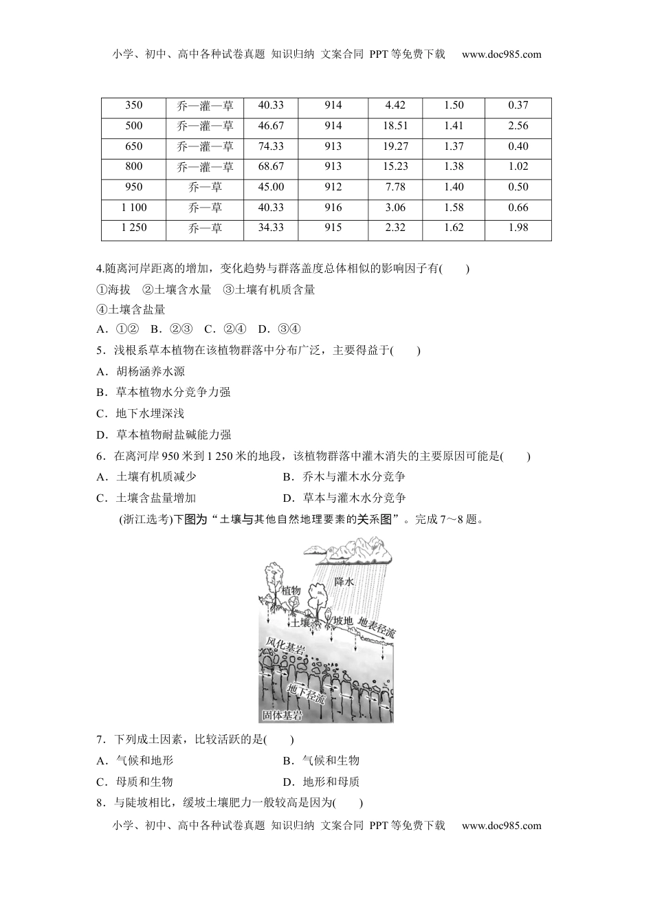 高考地理复习  第一部分 第六章 第1讲 真题专练.docx
