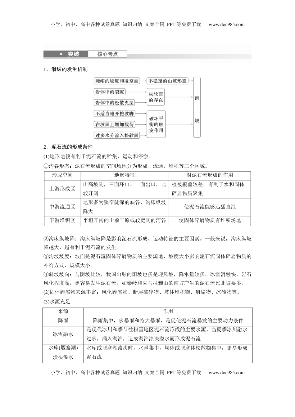 高考地理复习  第一部分 第七章 课时40　 地质灾害.docx