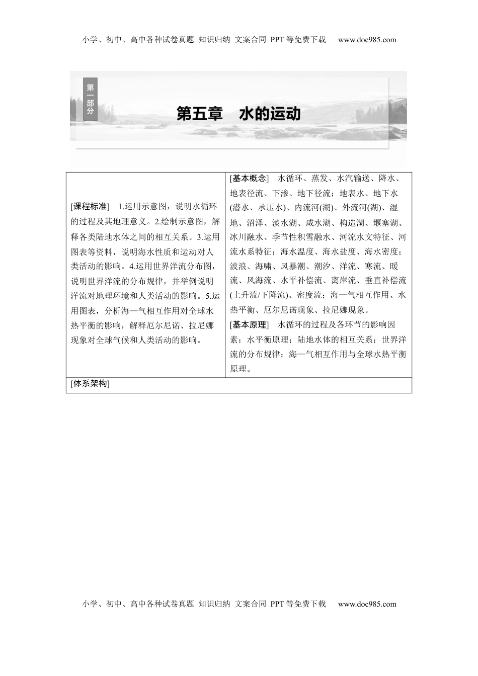 高考地理复习  第一部分 第五章 课时29 水循环 (1).docx