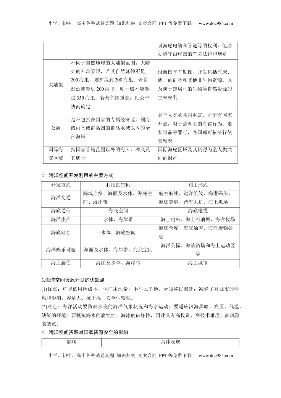高考地理复习  第四部分 第二章 课时73　海洋空间资源与国家安全 (1).docx