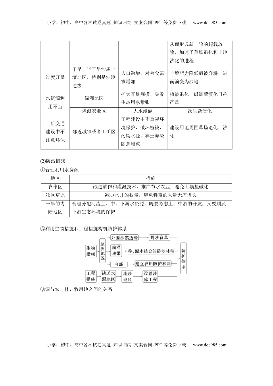 高考地理复习  第三部分 第二章 课时62　生态脆弱区的综合治理——以我国荒漠化地区为例 (1).docx