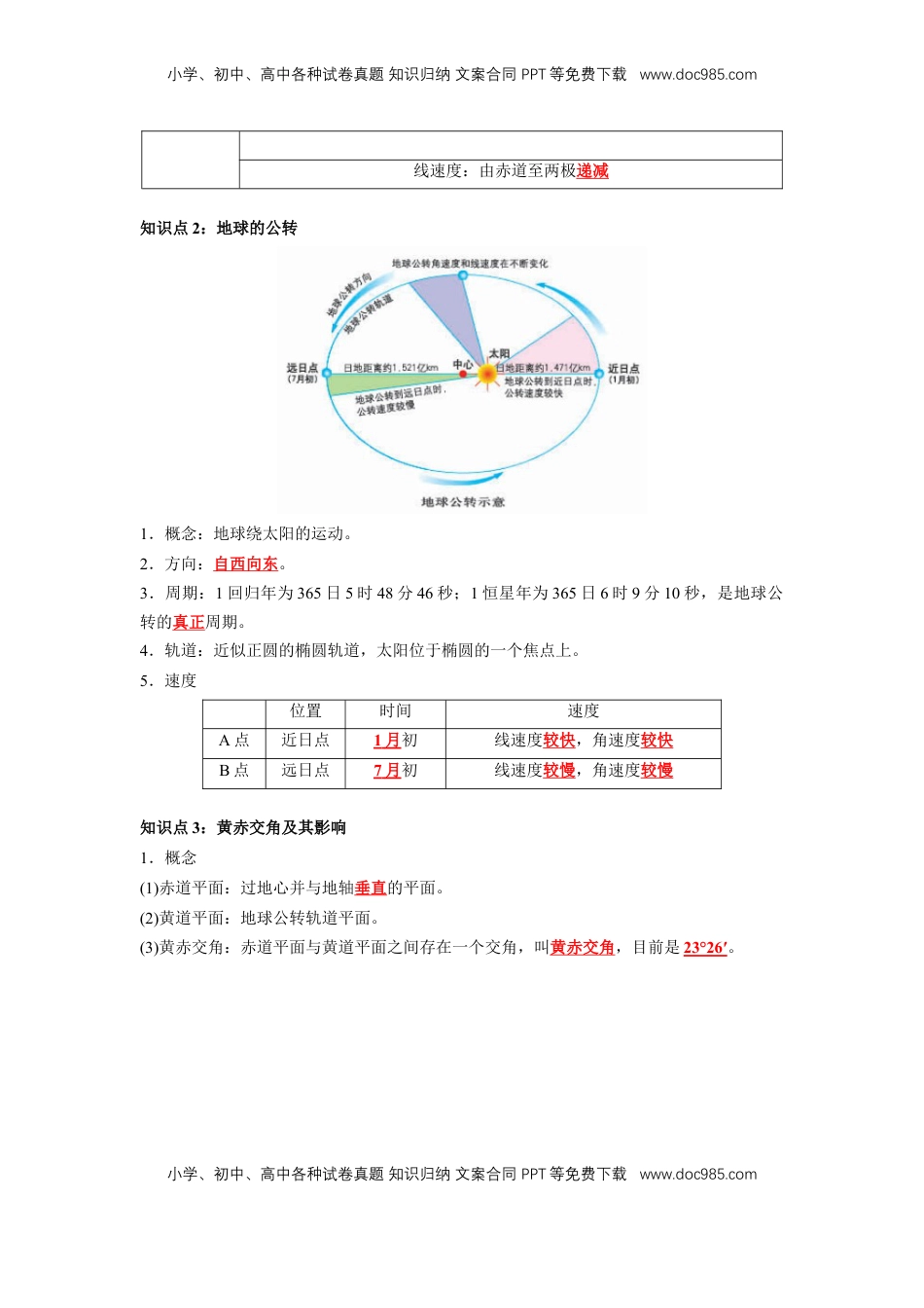 高考地理复习  【人教版选择性必修1】高中地理知识总结（教师版）61页.doc